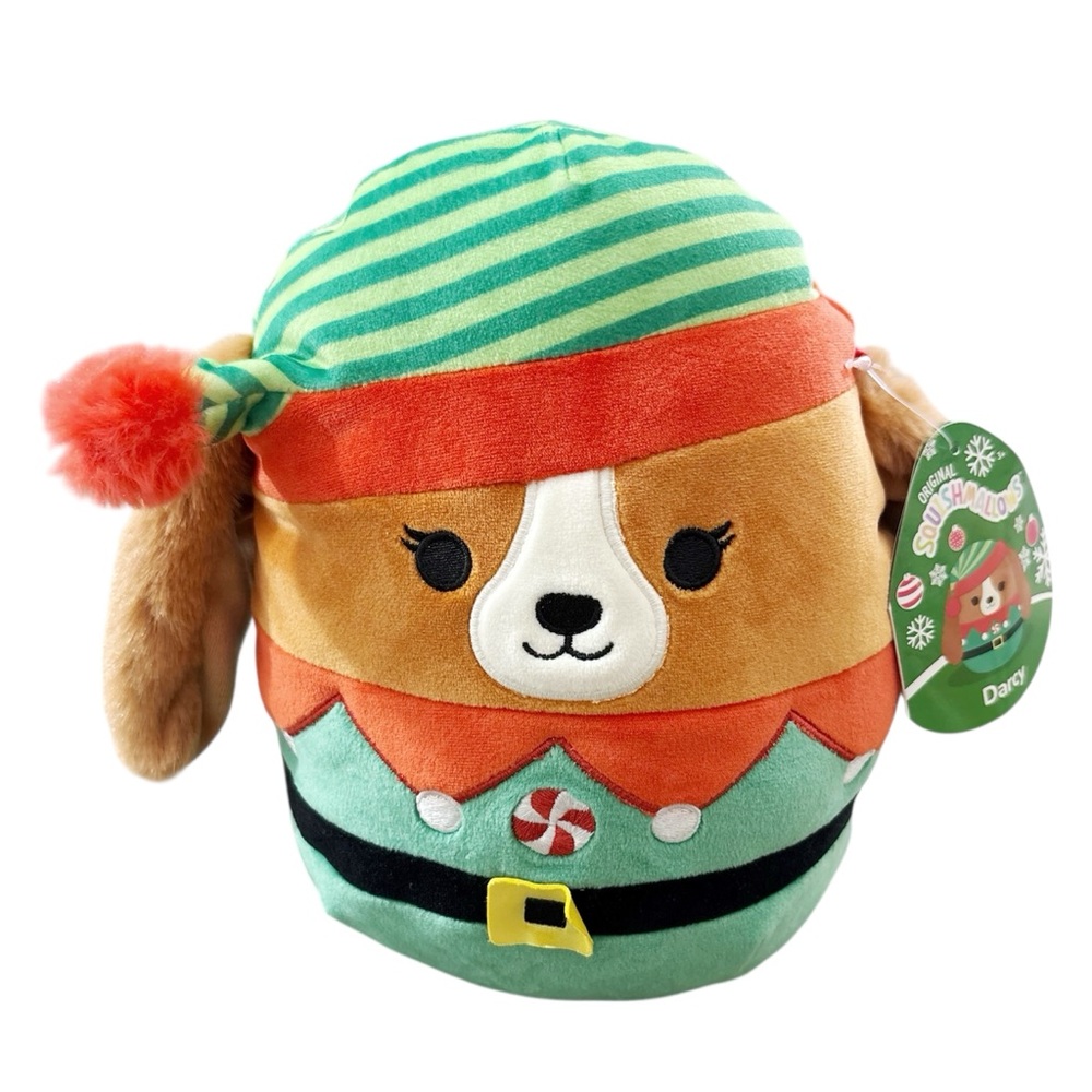 NWT Squishmallow Darcy the Christmas Elf Dog Plush